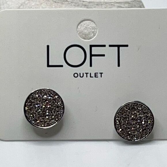 Loft Silver Crystal Dainty Post Earrings  $16 each or bundle 3/$25  NWT - Picture 5 of 5